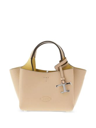 Tod's Kleine leren shopper - Beige