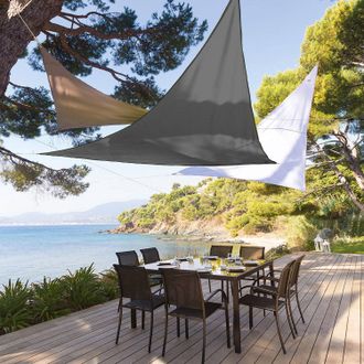 Hesperide Vela parasole triangolare 300 cm Curacao grigio
