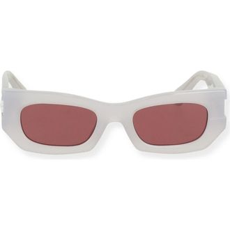 Off-white Belleville 50mm Rectangular Sunglasses in Light Grey Burgundy at Nordstrom Rack