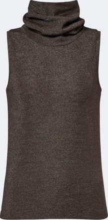 Brunello Cucinelli Top de cuello alto en mezcla de lana