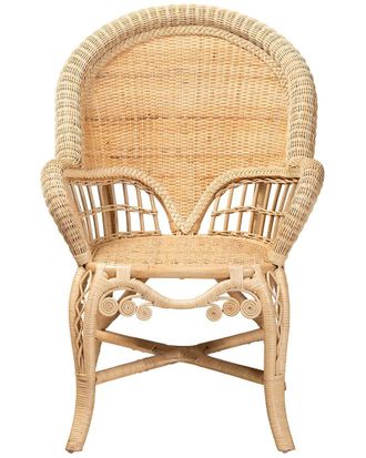 Baxton Studio Ratu Modern Bohemian Rattan Accent Chair