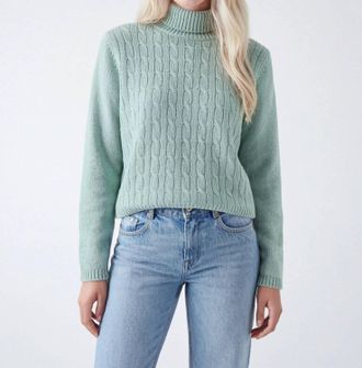 Allude Turtleneck Sweater In Teal Blue