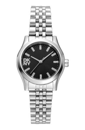 DKNY L 156 Bracelet Watch in Black/Silver at Nordstrom