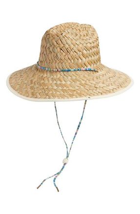 Rip Curl Mixed Surf Straw Sun Hat in Natural/Blue at Nordstrom, Size Medium