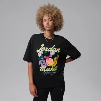 Nike Jordan Womens Jordan Oversized T-Shirt in Black | IW0934-045