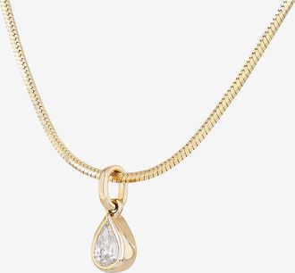 Roxanne First Halskette aus Gelbgold und Diamant Pear Drop Snake