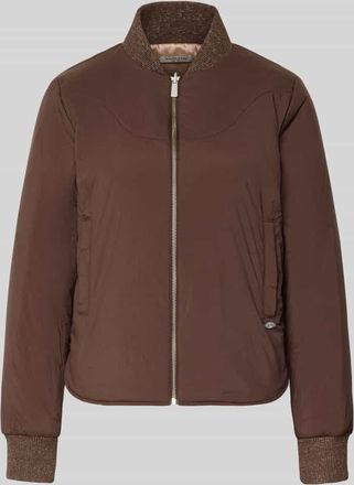 Scotch & Soda Regular Fit Bomberjacke mit Stehkragen in Dunkelbraun, Gr&ouml;&szlig;e XL