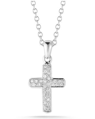 I.Reiss Company 14K 0.15 Ct. Tw. Diamond Cross Necklace