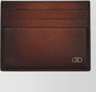 Ferragamo micro gancio wallet textured finish detail