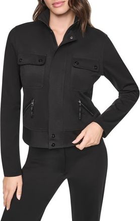 DKNY Soho Ponte Tech Jacket in Black at Nordstrom, Size Xx-Small