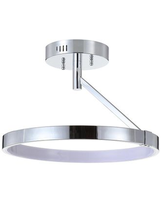 Jonathan Y Designs Jonathan Y Owen 17.5In Dimmable Integrated Led Metal Semi-Flush Mount