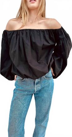 Caroline Constas Andros Off Shoulder Top In Black