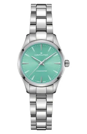 Hamilton Jazzmaster Bracelet Watch, 32mm in Turquoise at Nordstrom