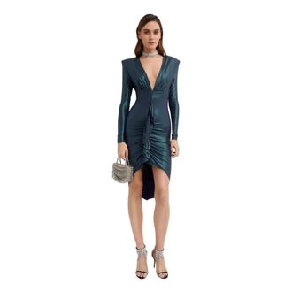 Alexandre Vauthier Dress With Draping - female - Alexandre Vauthier - Party Dresses - Green - M - Dresses