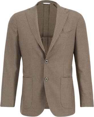 Boglioli Virgin Wool Two-Button Blazer - Heren - Blazers - Bruin - XL - Wol - Jassen