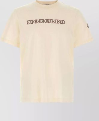 Moncler cotton logo embroidered t-shirt
