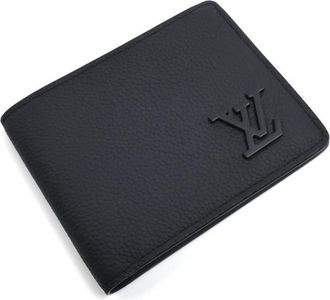 Louis Vuitton Black Leather Wallet (Bi-Fold) (Pre-Owned)