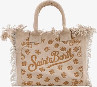 MC2 Saint Barth Borsa a mano Vanity in cotone con ricami all-over - MC2 SAINT BARTH - gender_Woman