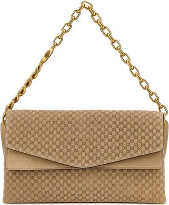 Gucci Beige GG Logo Large Shoulder Bag