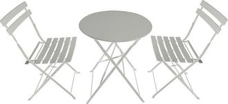Gardenia Set bistrot DOVER - in metallo - colore bianco
