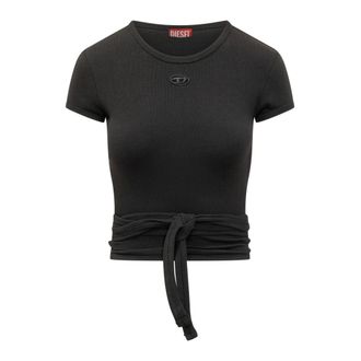 Diesel T-Shirts, female, Black, Size: S T-Bunny-Tail Top