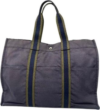 Herm&egrave;s Bolso Tote Vintage Pre-owned - Pre-owned - Mujer - Azul - ONE SIZE