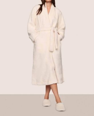Eberjey Renew Plush Long Robe In Ivory