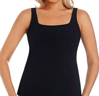 Magic Suit By Miraclesuit Reese Cowl Back Tankini Top In Black