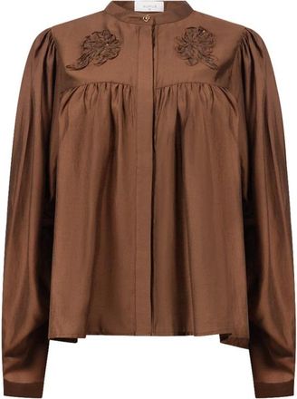 Nukus Nukus, Overhemden, Dames, Bruin, L, Polyester, Alishka Blouse
