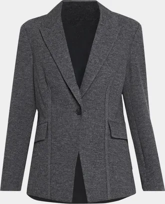 SIMKHAI Auden Virgin Wool-Blend Blazer