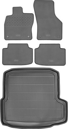 OEM Juego De Alfombrillas De Goma Para Coche Y Alfombrilla Para Maletero Para Skoda Octavia Iii Sed&aacute;n (2013-2020)