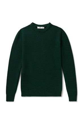 Inis Meáin Caoladóir Basketweave Merino Wool and Cashmere-Blend Sweater