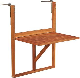 vidaXL Mesa De Balc&oacute;n Colgante Madera De Acacia Maciza 64,5x44x80 Cm Vidaxl
