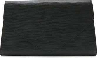 Louis Vuitton Epi Black Noir Epi Leather Clutch Bag (Pre-Owned)