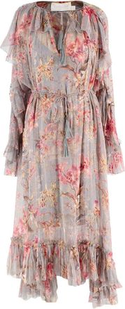 Zimmermann Floral Mercer Silk Maxi Dress Size S