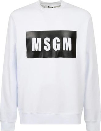 Msgm Sweatshirt met ronde hals - Heren - Sweatshirts - Wit - XS - Katoen - Hoodies & sweatvesten