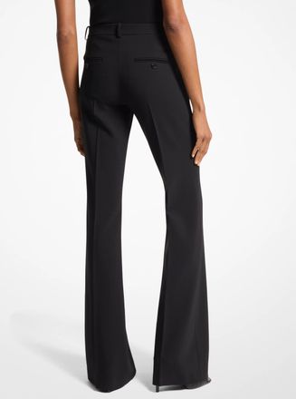 Michael Kors Haylee Stretch Pebble Crepe Flared Trousers