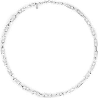 Celine SMALL TRIOMPHE OCTAGON NECKLACE IN RHODIUM-PLATED BRASS - Celine - Man