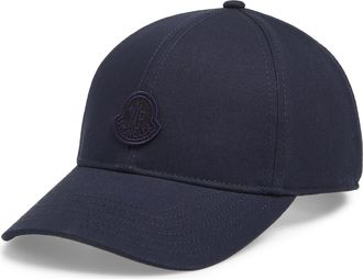 Moncler Embroidered Logo Patch Adjustable Baseball Cap in Obsidian Blue at Nordstrom