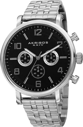 Akribos XXIV Akribos Xxiv Mens Stainless Steel Watch