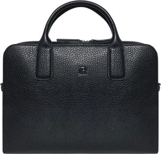 John Richmond Tassen, Heren, Zwart, ONE Size, Leer, Nehikle Werktas