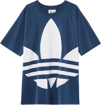 adidas originals Large Logo Printing Short Sleeve Blue FM9902