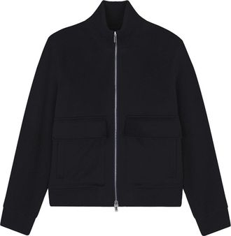 Paul & Shark Aliseo Hybrid Wool and Cashmere Blouson, Man, Black, Size: S