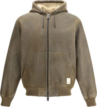 Emporio Armani Leather Bomber Jacket