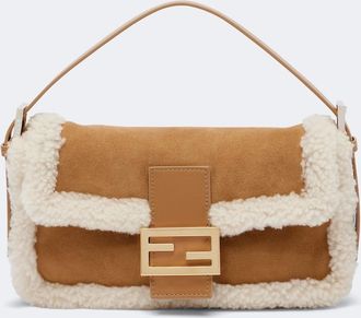 Fendi Baguette 26424 Small suede shoulder bag