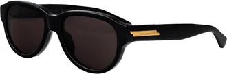 Bottega Veneta Mens Sunglasses Bv1410s Black-Grey Acetate Black-Black-Grey Black/black/grey