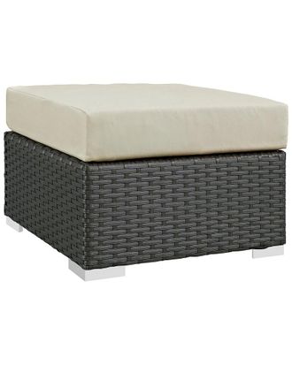 ModWay Sojourn Outdoor Patio Wicker Rattan Sunbrella Ottoman
