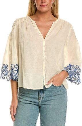 Velvet Velvet By Graham & Spencer Blake Short Sleeve Woven Top