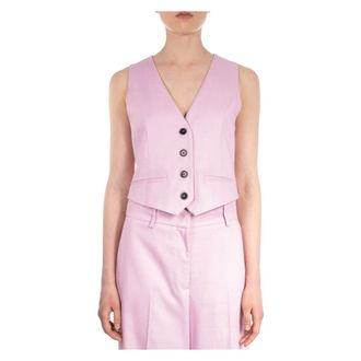 Msgm Vests, female, Pink, Size: XS Msgm Jackets Pink