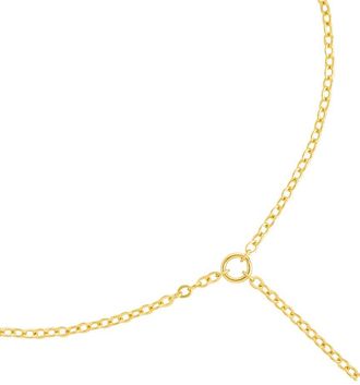 Sterling Forever 14K Gold Saskia Chain Toe Anklet